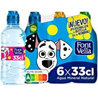 Los mejores  - Font Vella- Agua Mineral con tapón infantil - Pack 6 x 33cl